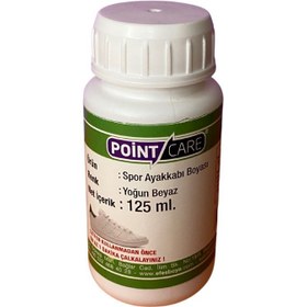 Resim POINT CARE Beyaz Ekstra Yoğun Kapatıcı Spor Ayakkabı Ve Deri Boyası 125 ml Sünger 