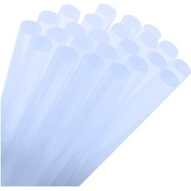 Resim Nettenevime Sıcak Silikon Çubuğu 1 KG 11 MM-30 CM Mum Silikon Kalın Uç Şeffaf 