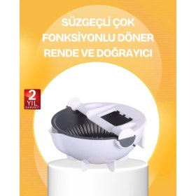 Resim Khi-Zai 5 Fonksiyonlu Döner Süzgeçli Rende ve Dilimleyici Aparat 