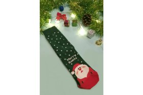 Resim Redbox Butik Merry Santa Yeşil Dizaltı Çorap 