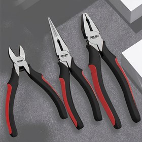 Resim DELIXI ELEKTRİK 15.24cm/20.32cm İğne Burunlu Pense, Diyagonal Kesme, Tel Sıyırıcı Krimpleyici Kesici, Kağıt Kelepçesi Hassasiyeti, Ağır Hizmet Tipi CRV Çelik, Yumuşak Tutma Sapı ile Tel Kesici, Elektrikçiler, Tamir Teknikleri ve Daha Fazlası İçin Uygun 
