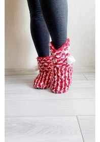 Resim Kadın Kışlık Panduf Kırmızı 