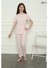 Resim Akbeniz Kız Çocuk Penye Pijama Takım 20400 Pembe 