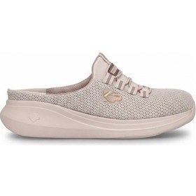 Resim King Paolo D5109 Krakers Sabo Kadın Memory Foam Düz Sandalet Bej Bej 