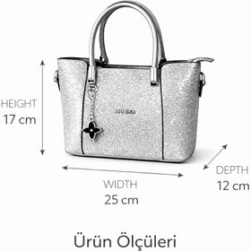 Resim Kadın Diva Simli Charmlı Abiye Siyah Çanta 