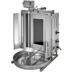 Resim Remta Elektrikli Döner Ocağı Makinası 2 Li Üstten Motor Cam 