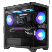 Resim Titan 3x Rgb Fan Temperli Cam USB 3.0 600W Akvaryum Oyuncu Bilgisayar Kasası 
