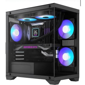 Resim Titan 3x Rgb Fan Temperli Cam USB 3.0 600W Akvaryum Oyuncu Bilgisayar Kasası 