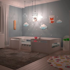 Resim Ninnimo Montessori Mdf Karyola M4 90x190 Uyumlu MM4-1 