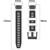 Resim Sones Garmin Fenix 7 22mm Spor İki Renkli Silikon Saat Kordonu İçin 