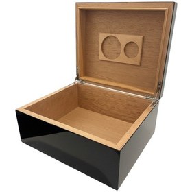 Resim Premiumquality Porto Alegre Siyah Sedir Humidor Puro Kutusu 
