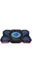 Resim Rampage Bellatrıx Siyah 5 Fan 2 USB Rgb Işıklı 15-17 Yüksek Performans Profesyonel Notebook Soğutucu Stand 