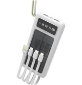 Resim 10000mah Solar Powerbank 20w Hızlı Şarjlı, Tüm Telefonlarla Uyumlu Kablolu Solar Powerbank-1290 