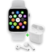 Resim Renkli Akıllı Saat ve Kablosuz Kulaklık Seti, I12 Airpods, L800, Beyaz, Çok Renkli 