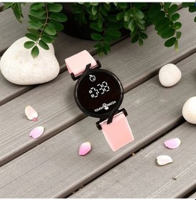 Resim Cloud011 Pembe Led Minimalist Digital Kronometreli Tarihli Silikon Kordon Outdoor Spor Saati Diğer 