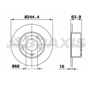 Resim ARKA FREN DISK AYNASI SUPERB 1.8T / 1.9TDI / 2.0 / 2.5TDI / 2.8 V6 02> PASSAT VARIANT 96> 