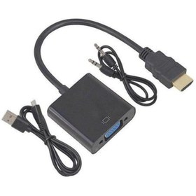 Resim MAXGO 2114 Hdmi To Vga Kablo Çevirici Dönüştürücü Receiver Uydu Ps3 Ps4 Xbox Pc Notebook 