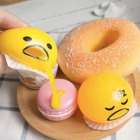 Resim Puking Ball Brother Egg Yolk Pinch Vomit Spoof And Play Tricky Toys - Yellow 3PC 