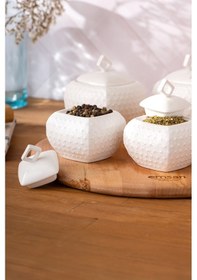 Resim Emsan Flower 5'li Baharat Takımı Beyaz 