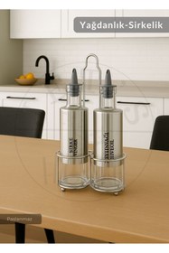 Resim Jet's Home 2’li Set Yağdanlık Takımı Paslanmaz Yağlık Sirkeli Çelik 300 ml 