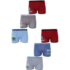 Resim Kota 6lı Erkek Çocuk Renkli Baskılı Boxer Külot 1005 
