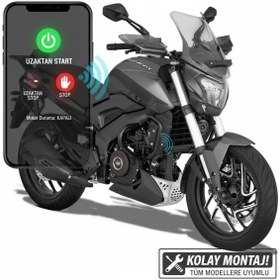 Resim Alkan Motorsiklet Alarm Seti 120db Uzaktan Çalıştırma Anti-hırsızlık 