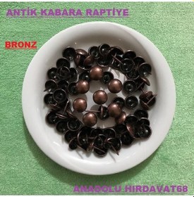 Resim Kabara Raptiye Koltuk Çivisi Antik Bronz Düz Çapı 11 MM 1000 Adet N11.16426 
