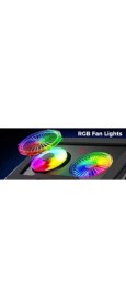 Resim GT102 Gaming Laptop Soğutucu, 2200RPM, Rgb Işıklı, LED Display, Notebook Soğutucu Stand 