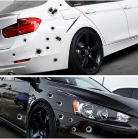 Resim Yıldız İzi Kurşun İzi Sticker Gerçekçi Üç Boyutlu 