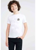 Resim Örümcek Spider Baskılı Unisex Çocuk Beyaz T-Shirt 
