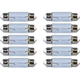 Resim 10 Adet 12V 5W Sofit Ampul 39 mm X 10 mm 