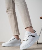 Resim L.A Polo Beyaz Renk Siyah Detaylı Erkek Sneaker 
