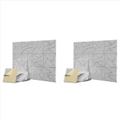 Resim Bueattuh 24PACK Akustik Paneller Kendi Yapışkanlı 12X 12X 0 4 Inç Ses Geçirmez Köpük Paneller Ses Panelleri Yüksek Yoğunluk Gümüş Gri (Yurt Dışından) 
