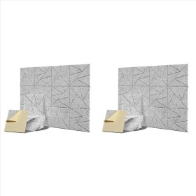 Resim Bueattuh 24PACK Akustik Paneller Kendi Yapışkanlı 12X 12X 0 4 Inç Ses Geçirmez Köpük Paneller Ses Panelleri Yüksek Yoğunluk Gümüş Gri (Yurt Dışından) 