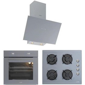 Resim Silverline Luno L501S04 - L63S01 - 3481Gri Ankastre Set 