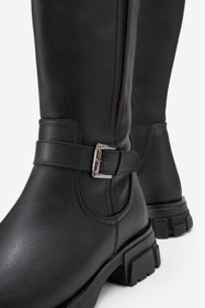 Resim Nuvve VALOR Kadın Çift Tokalı Uzun Binici Çizme 
