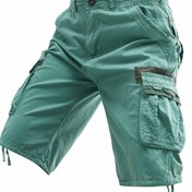 Resim Stoehurrte Erkek Büyük Beden Pamuk Kargo Şort - Casual, Sokak Stili, Esnek Olmayan, Tek Renk, Çoklu Cebi, Twill Dokuma, Bol Fit, Büyük Beden 