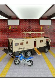 Resim afreyz oyuncak Oyuncak Mercedes Benz Metal Tır Oyuncak Motorlu Mercedes Sesli Işıklı Metal Tır Kamyon Karavan 