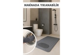 Resim Özbience Yumuşak Silikon Kaydırmaz Banyo Paspası 36X69,5 cm 