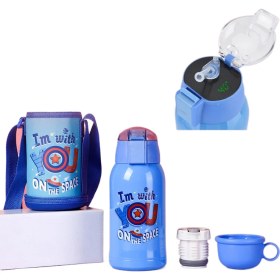 Resim 316 Paslanmaz Çelik Çocuk Soğuk Yalıtım Kupası LED Akıllı Termos Su Kupası 500ML(Yurt Dışından) 