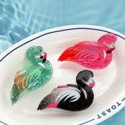 Resim 1 adet Flamingo mandal toka, 1 adet Şirin Flamingo mandal toka, Tatlı Karikatür Hayvan Tarzı, PVC Malzeme, Parlak Renk Baskı, Orta Boy, Yüksek At Kuyrukları İçin İdeal, Günlük Giyim, Yılbaşı Festivali Aksesuarı 