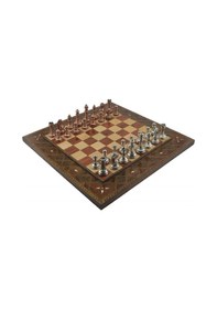 Resim Gifthome Metal Satranç Takımı-seti büyük klasik antik Taş gül düz 