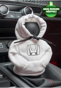 Resim Freeyez Honda Beyaz Vites Hoodie Araç Vites Kıyafeti Vites Poları Oto Aksesuarı Vites Topuzu Sweatshirt 