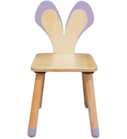 Resim Woodnjoy Wood & Joy Doğal Ahşap Renkli Çocuk Sandalye Fare Lila 