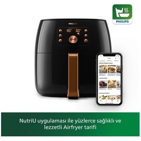 Resim Philips 1.4 Kg Airfryer Xxl Smart Sensing Fritöz 7.3 Litre Premium Gold 