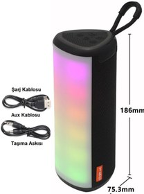 Resim Go İthalat USB/SD/FM/BLUETOOTH DESTEKLİ TAŞINABİLİR LED IŞIKLI WIRELESS HOPARLÖR-357 (4525) 