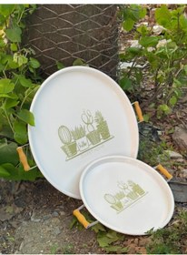 Resim River World Sunum Tepsisi Seti Yuvarlak İkili Çok Renkli 