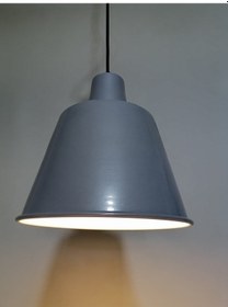 Resim Riolight Retro Gri Içi Beyaz Tekli Metal Sarkıt 