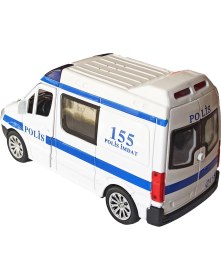 Resim Meva Metal Işıklı Sirenli Çek Bırak Polis Ekip Otosu 
