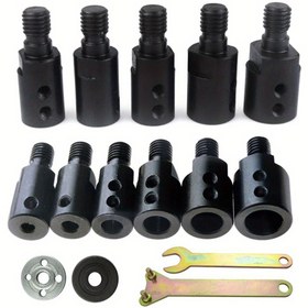 Resim M10 5/6/8/10/12/14mm Testere Bıçağı Adaptörü Taşlama Parlatma Motoru Mil Adaptörü Bağlantı Çubuğu Kılıf Kavrama Matkap Aksesuarları 